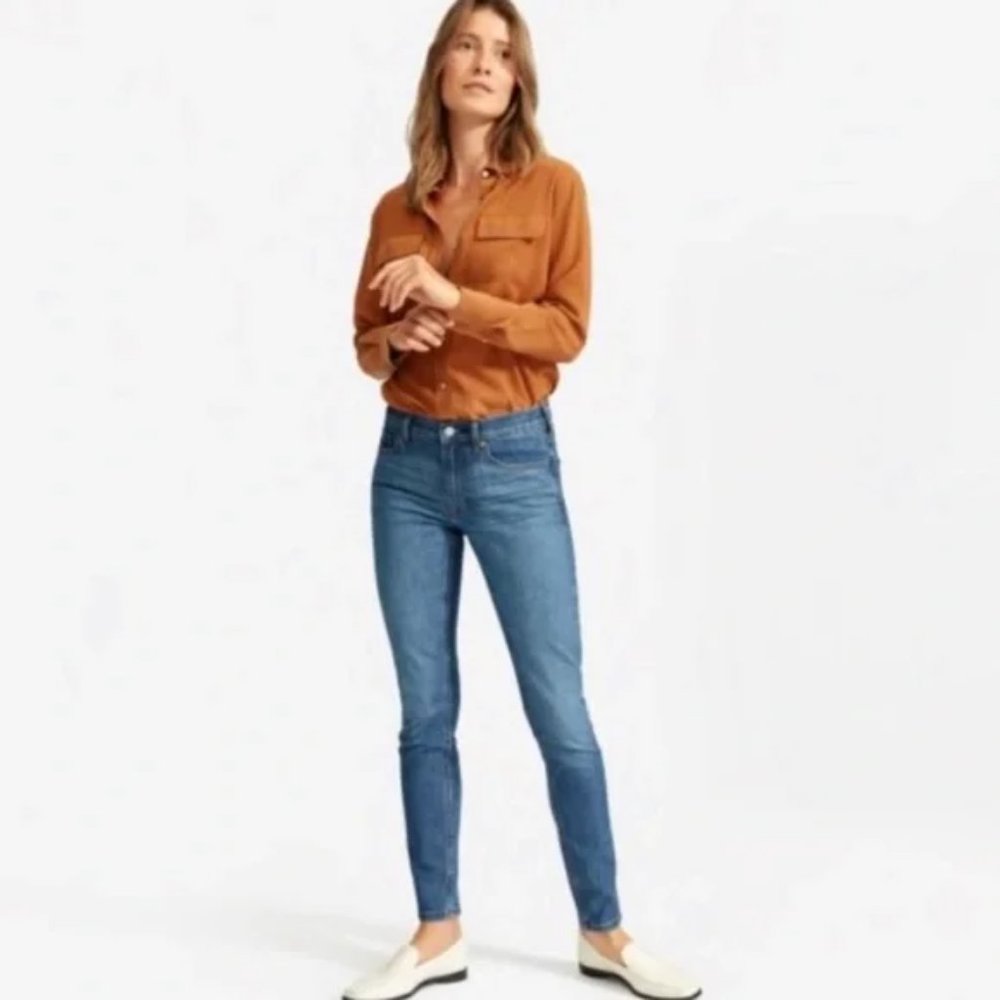 Everlane Midrise Winter‎ Casual Elevated Basic Denim Ankle Skinny Jeans 26